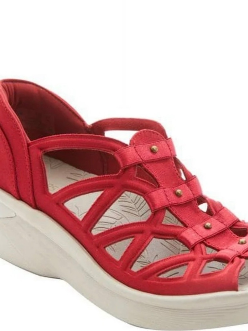 BZEES Women's Weightless Stretch Fabric Washable Slide Sandal | Size 8W